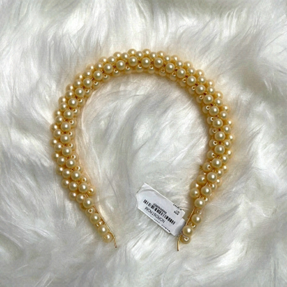 NEW Nordstrom Pearl Headband - Clustered 